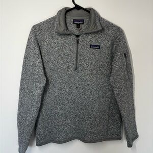 Patagonia Gray Quarter-Zip Fleece Pullover